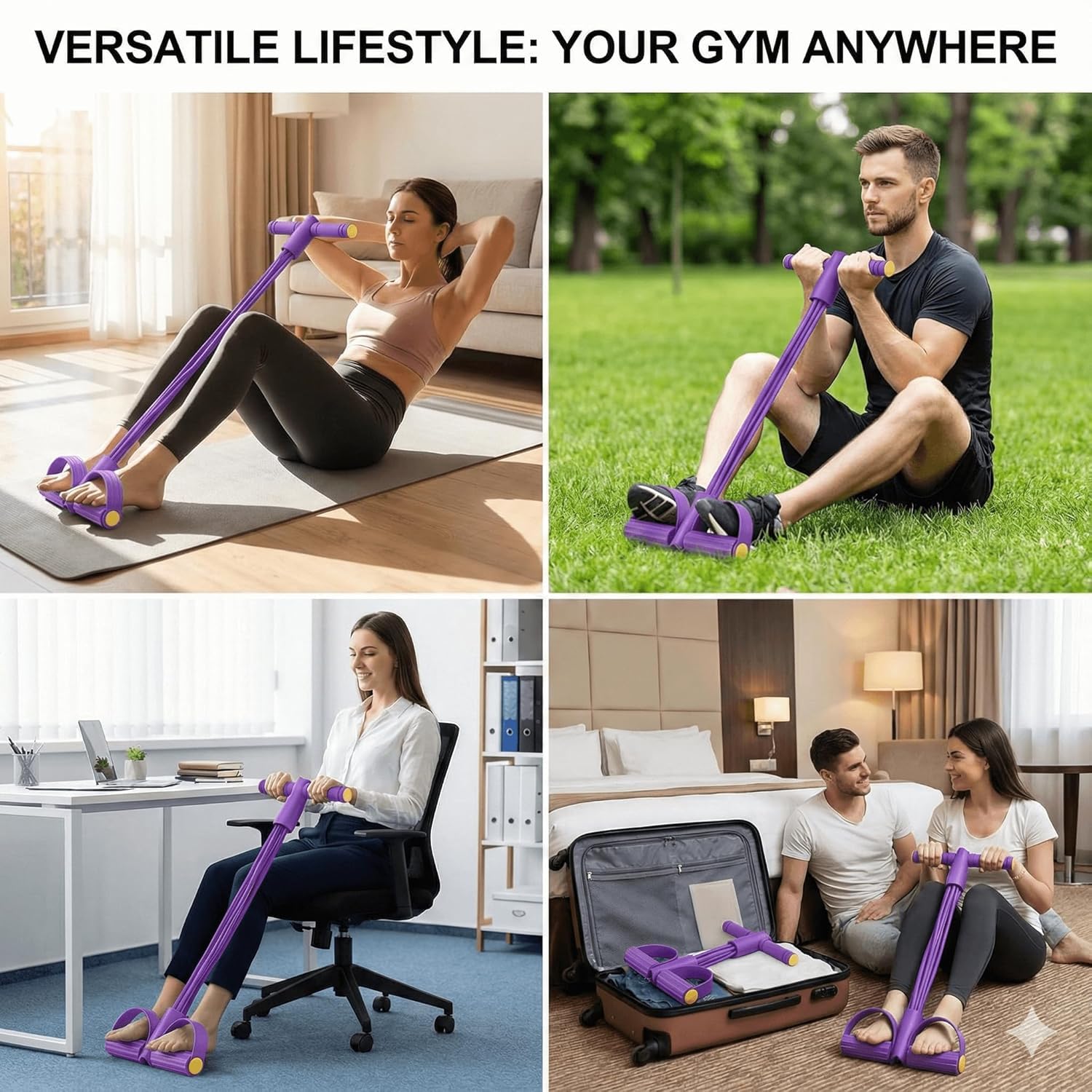 Multifunction Pedal Resistance Band Trainer | Transform Your Home Into a Full-Body Workout Zone