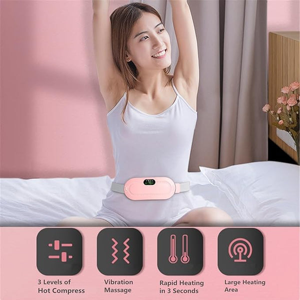 Our Period Cramp Comfort Heating Pad & Massager Pro combines soothing heat and gentle massage to give you the relief you deserve.