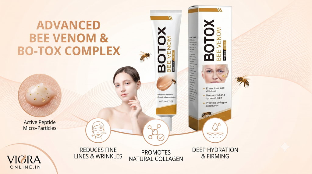 Bee Venom Wrinkle Cream – Anti-Ageing Face & Neck Moisturiser | Skin Firming Body Cream