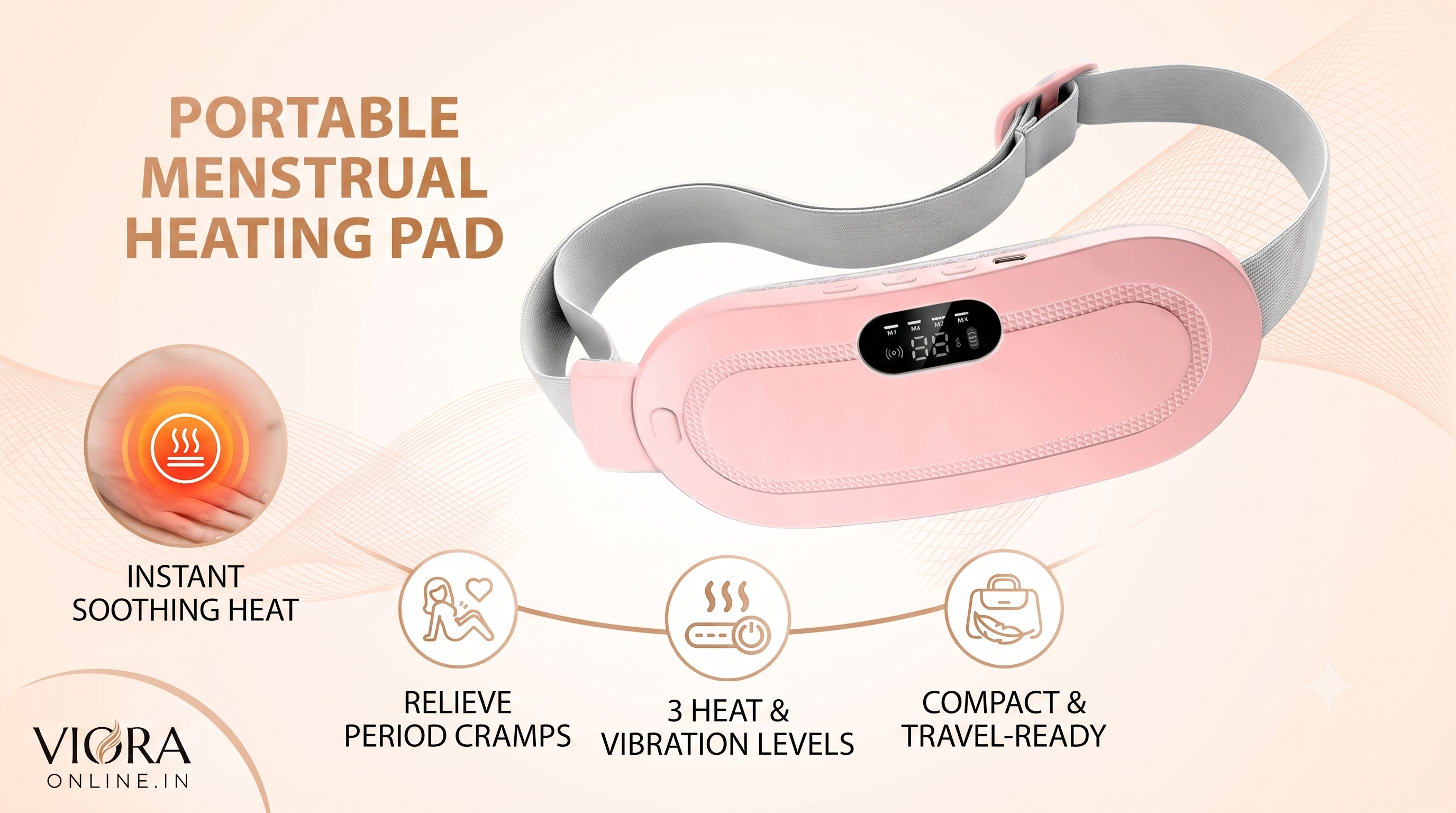 Portable Period Heating Pad and Massager 🌸